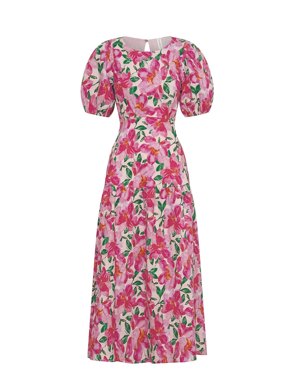 KIVARI Antonia Maxi Dress | Pink and Green Floral Dress