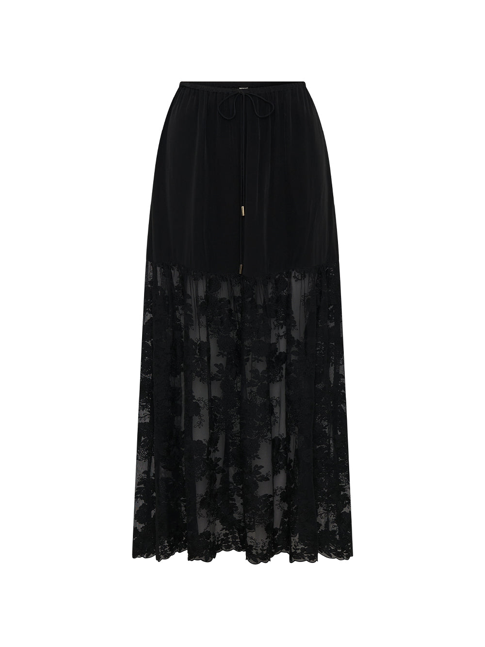 Black long skirt on a white background