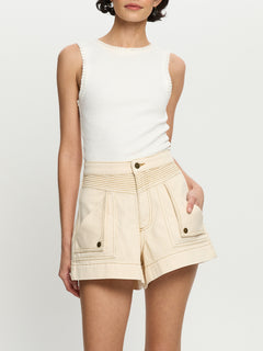 Celene Denim Short - Cream