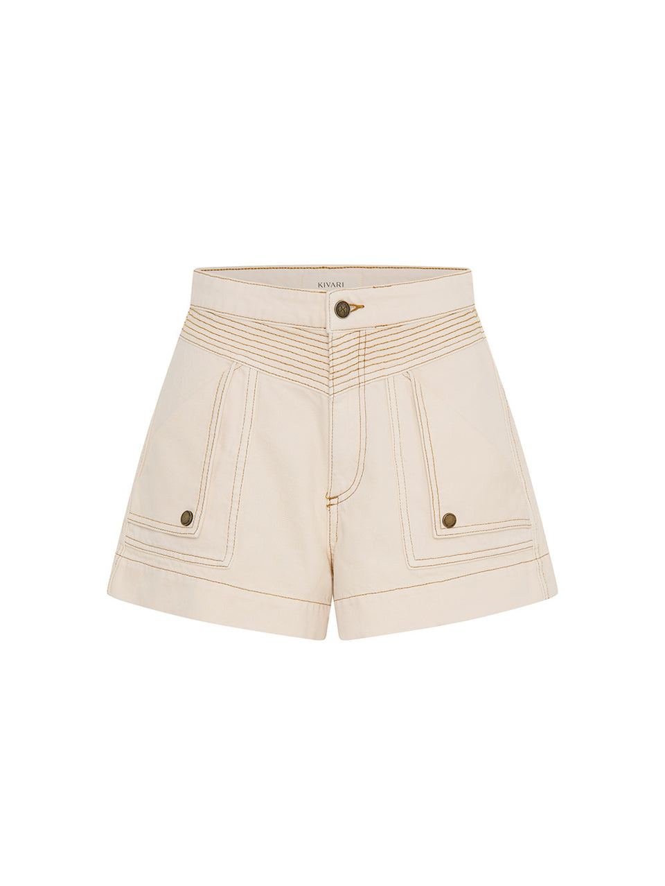 Celene Denim Short - Cream