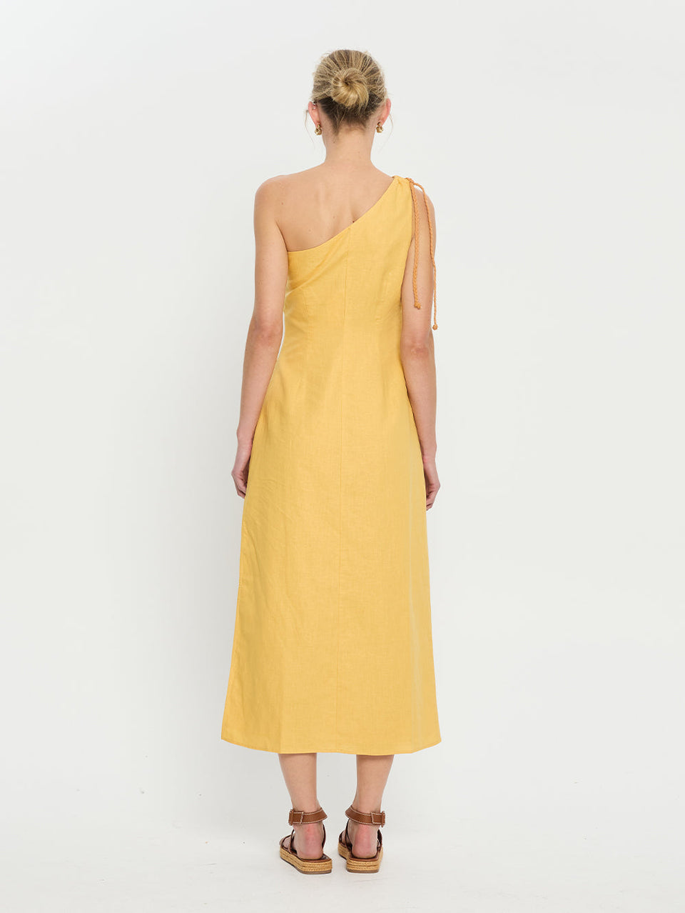 KIVARI Elodie Midi Dress Yellow