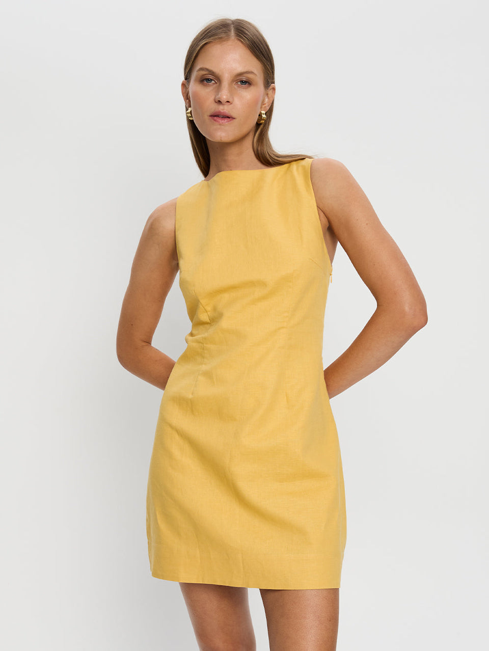 KIVARI Elodie Mini Dress Yellow