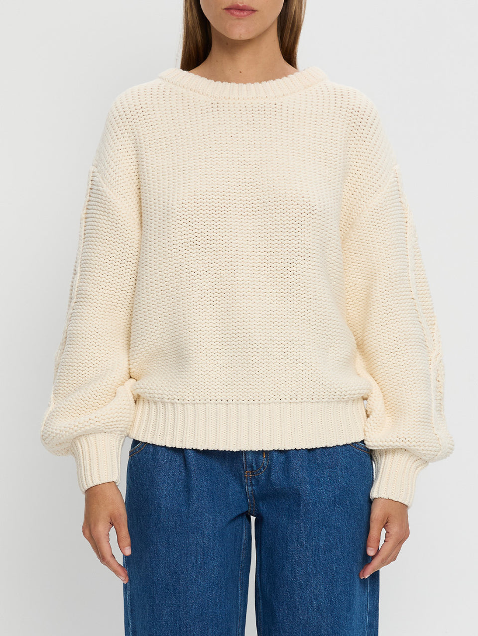 Olesia Knit Sweater - Cream