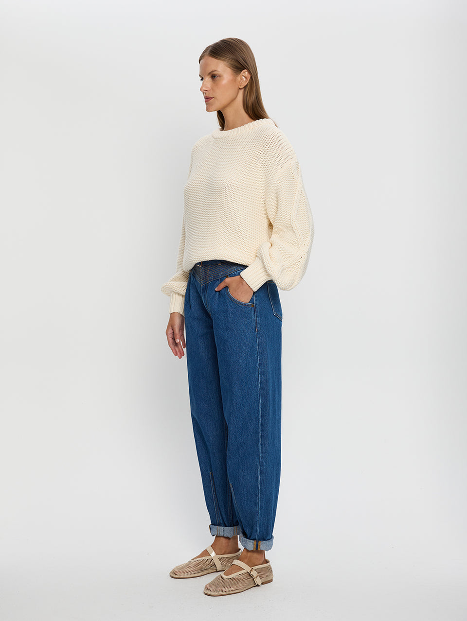 Olesia Knit Sweater - Cream
