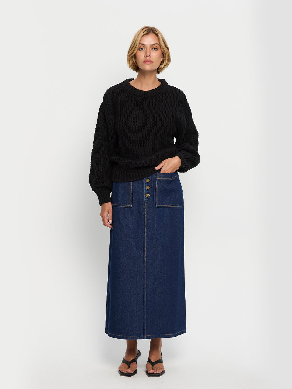 Olesia Knit Sweater - Black
