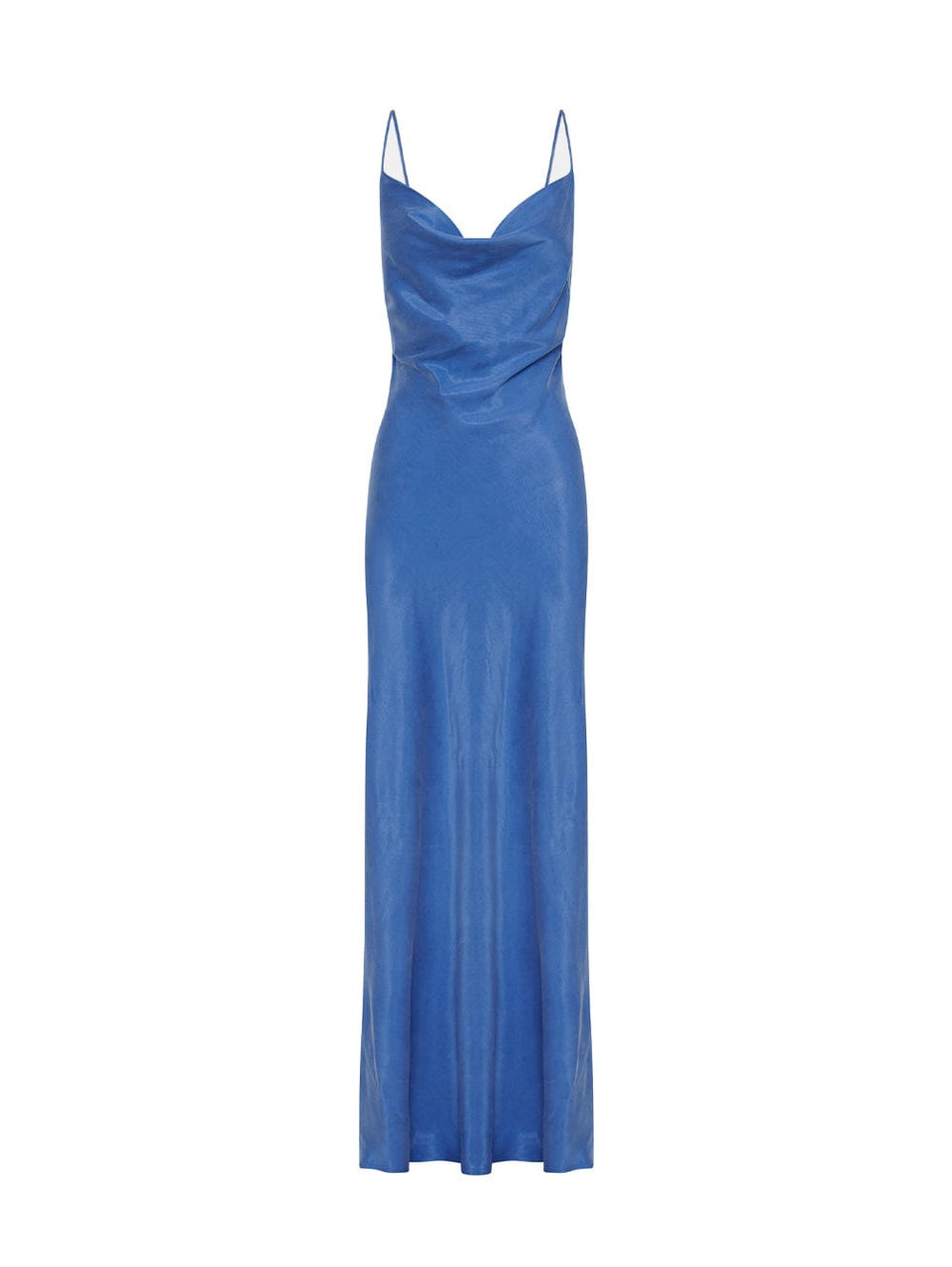Raya Slip Dress KIVARI | Model wears blue slip maxi dress