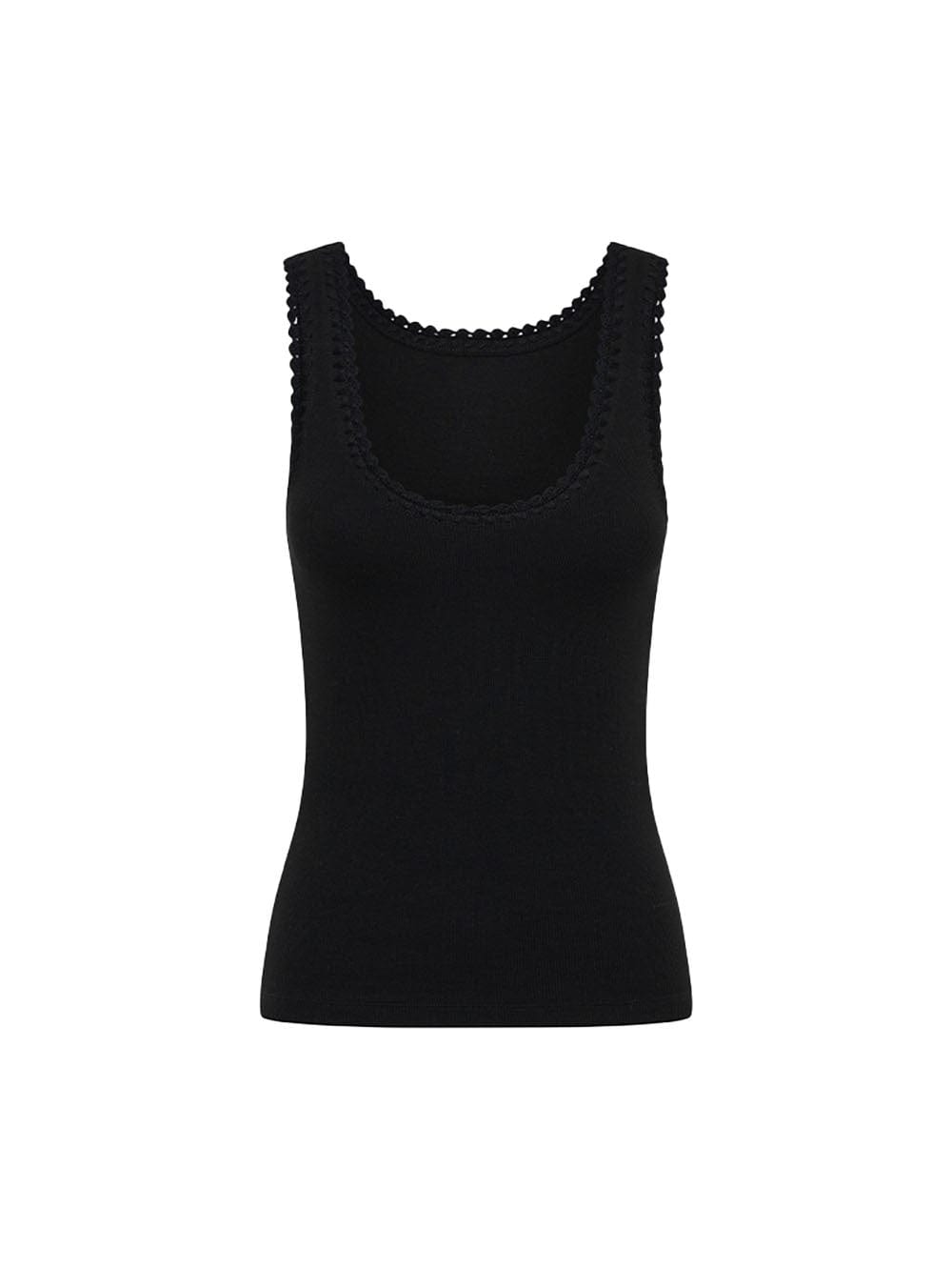 Tallulah Scoop Tank - Black