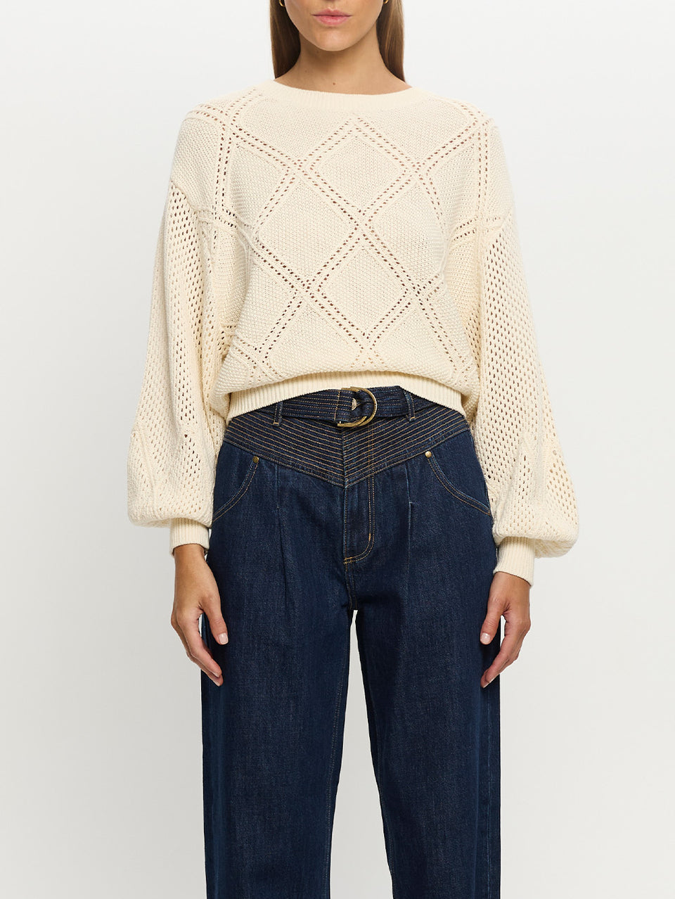 Samara Knit Top Cream LTK LTF 05