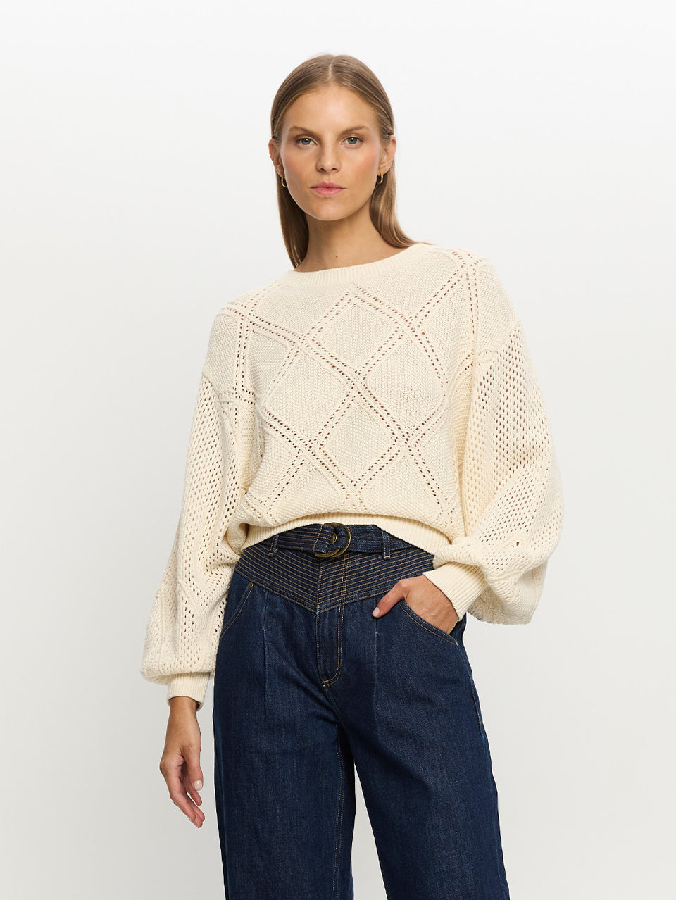 Samara Knit Top Cream Vibe 06