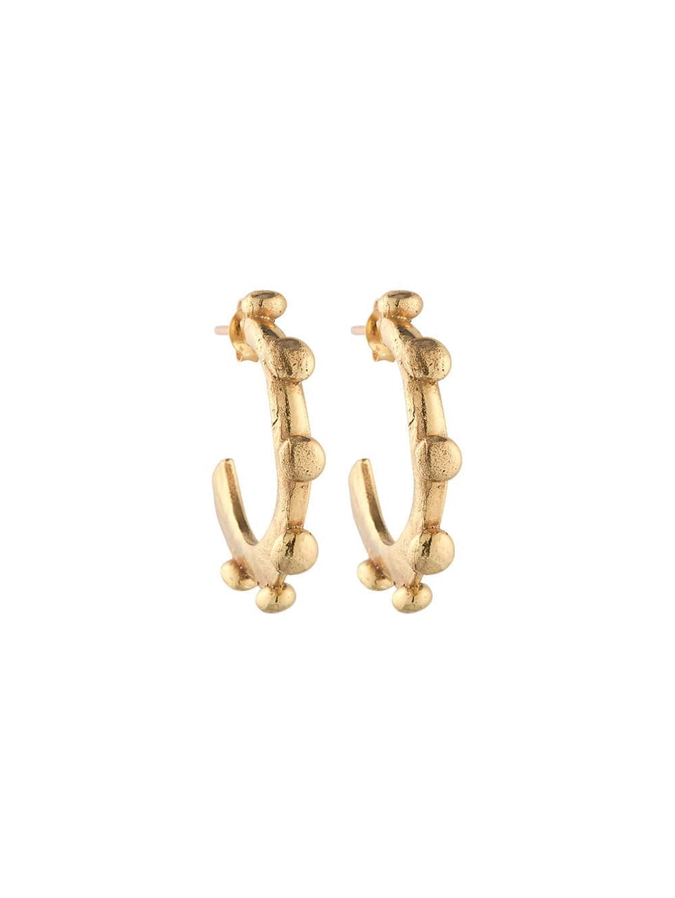 Solita Earrings Small KIVARI | Gold hoops with droplets