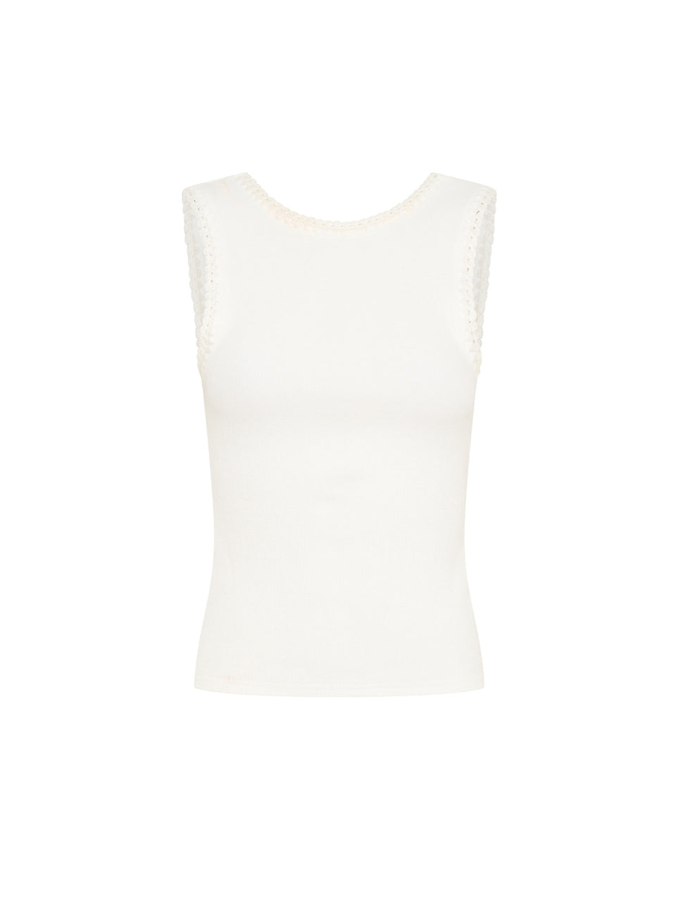 Tallulah High Neck Top White Ghost