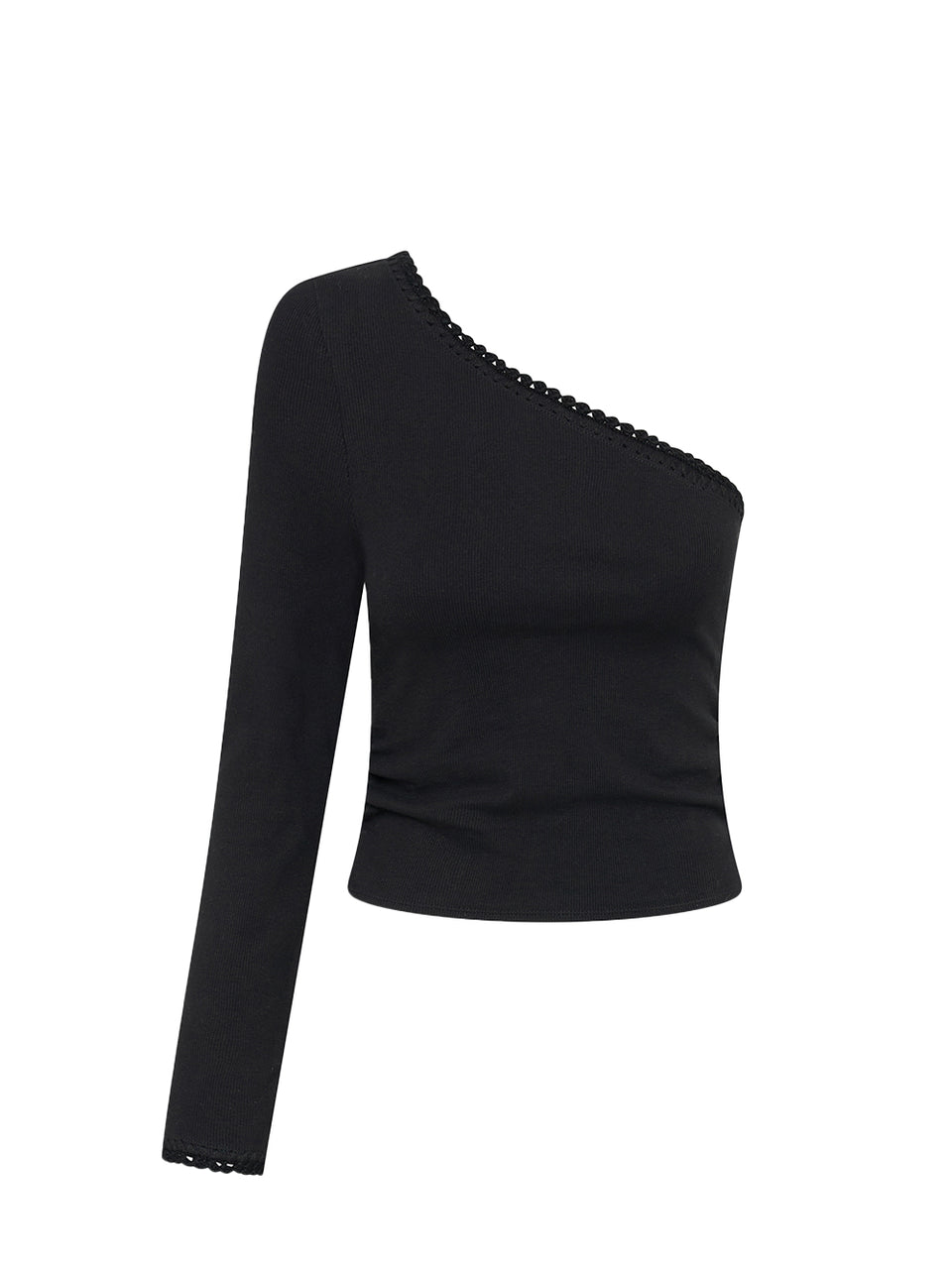 Tallulah One Shoulder Top Black KIVARI | Black one shoulder top