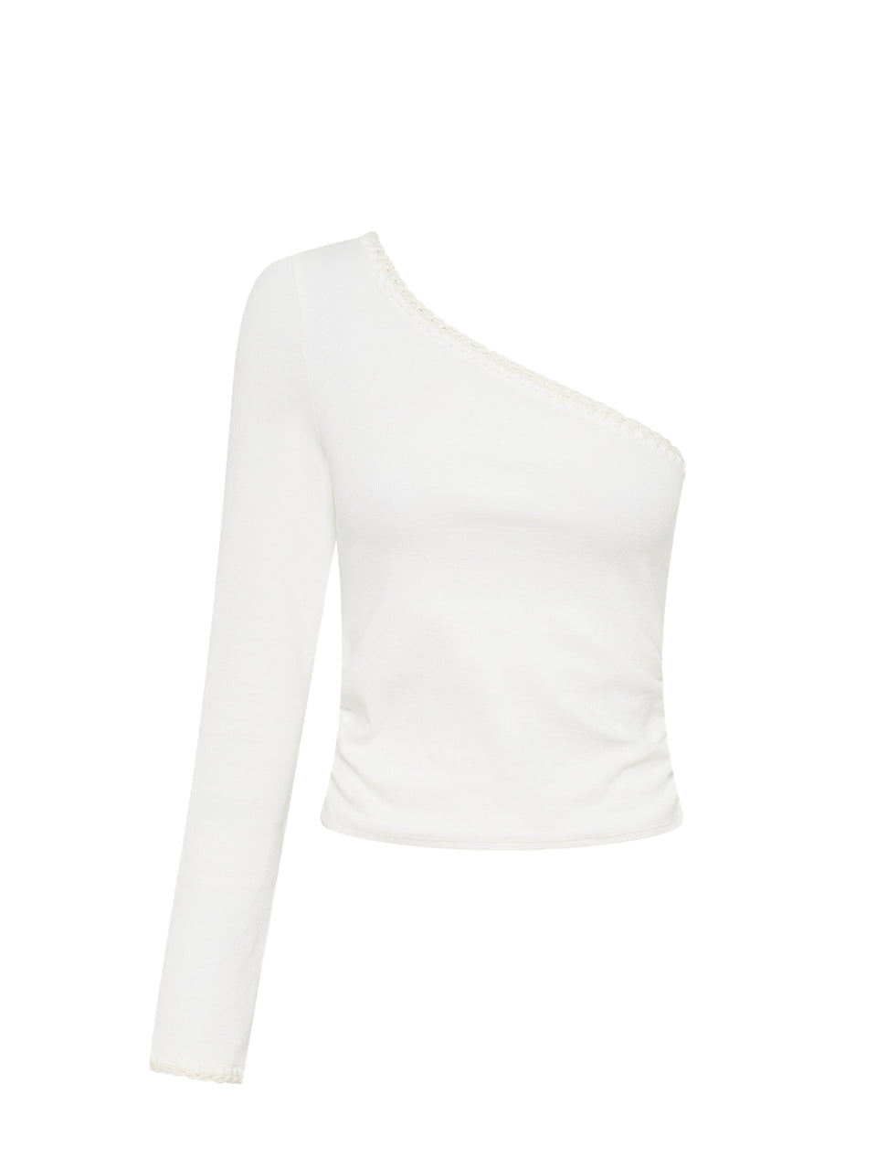 Tallulah One Shoulder Top White KIVARI | White one shoulder top