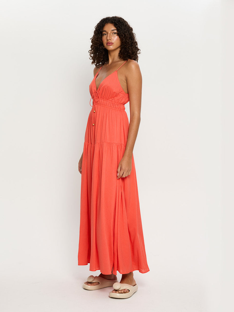 Ventura Red Maxi Dress KIVARI