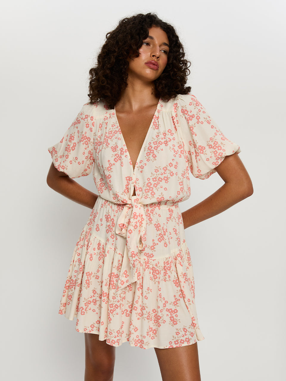 Zia Tie Front Mini Dress