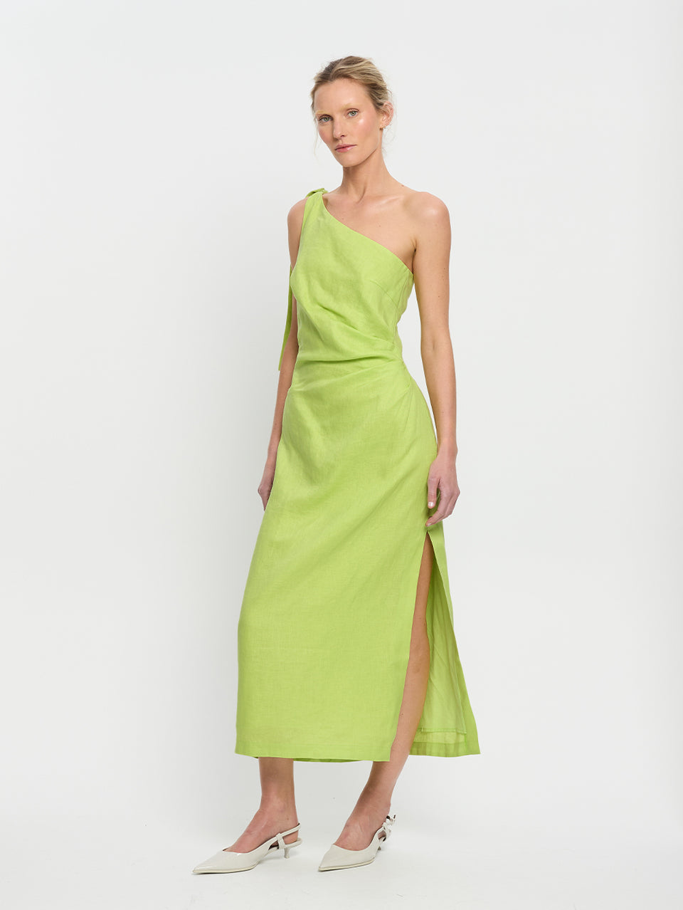 Addison Midi Dress - Lime Addison Midi Dress - Lime