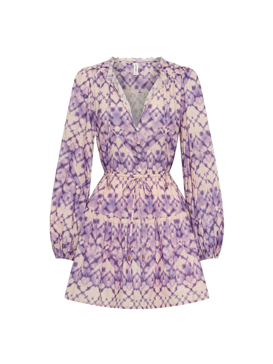 Alice Mini Dress KIVARI | Purple tie dye mini dress