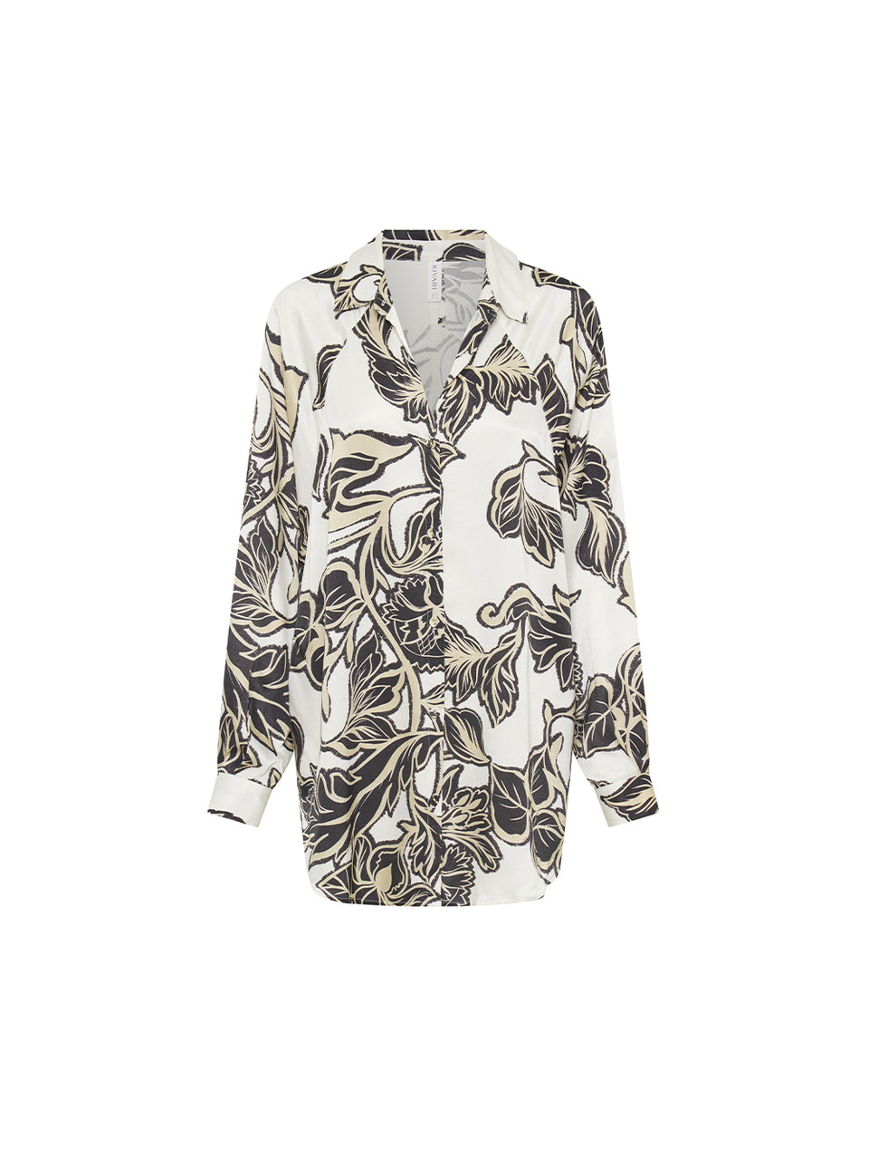 Alma Shirt KIVARI | Black and white floral shirt