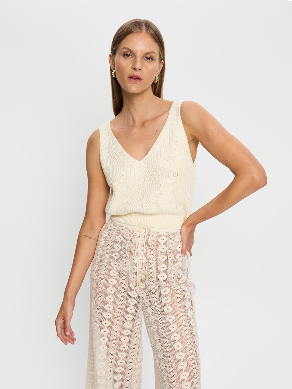 Aloe Knit Cami - Cream