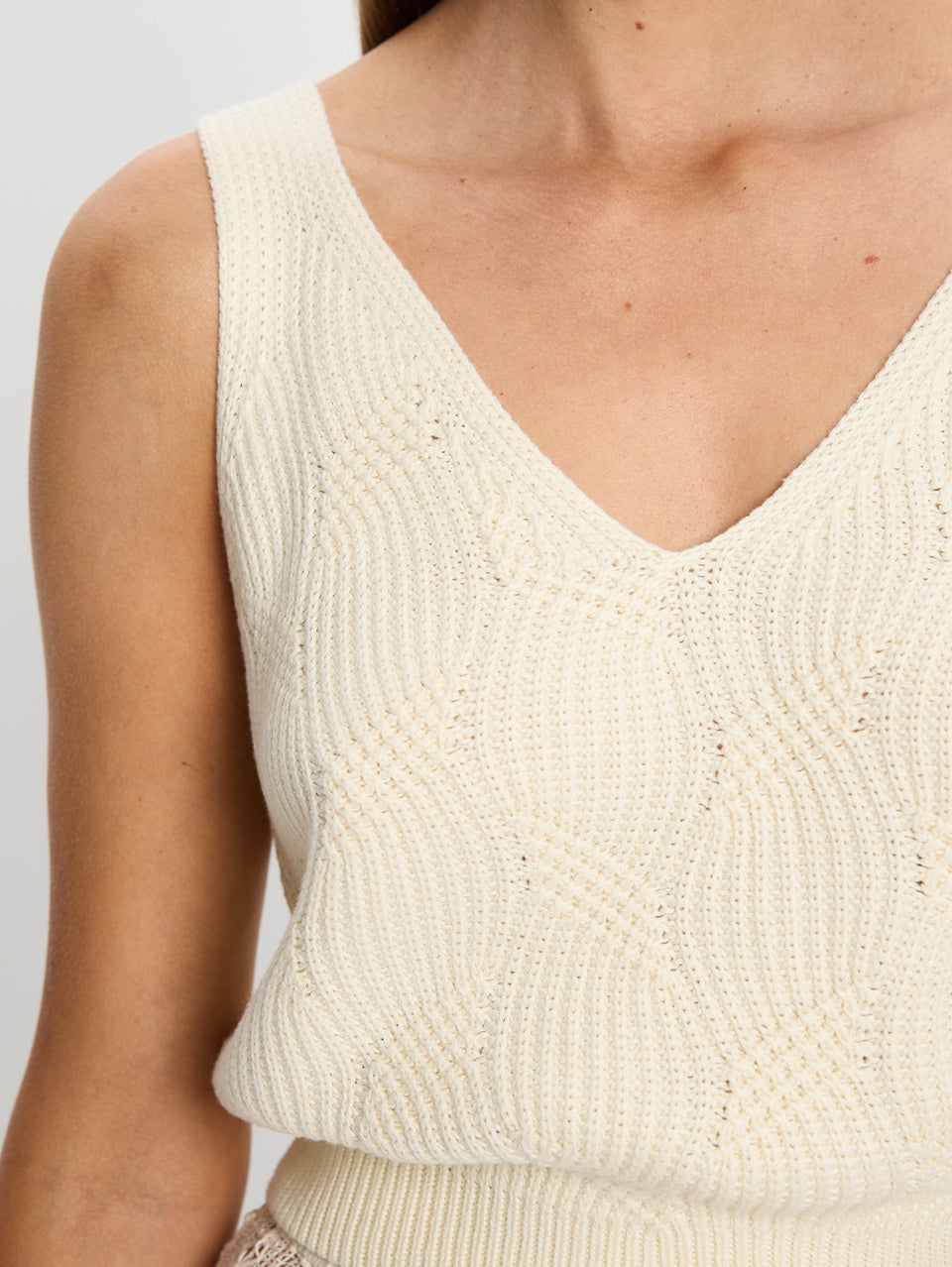 Aloe Knit Cami - Cream