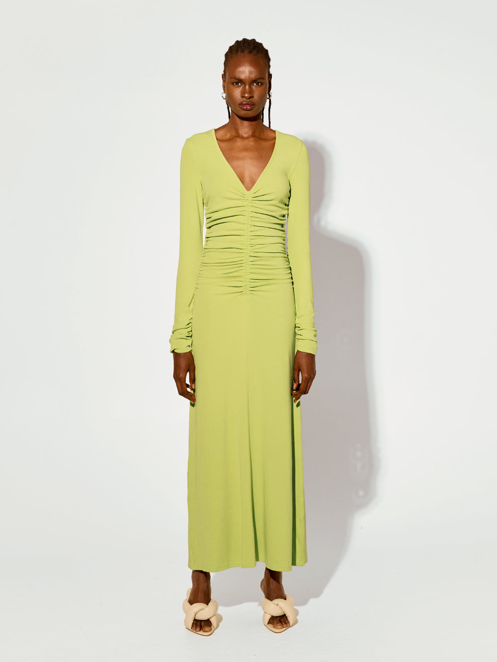 Amal Maxi Dress - Lime | KIVARI International