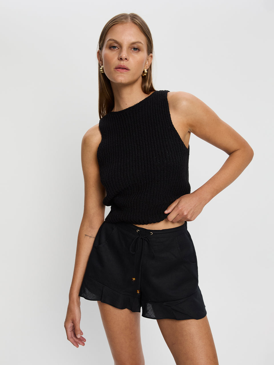 Ivy Knit Cami - Black