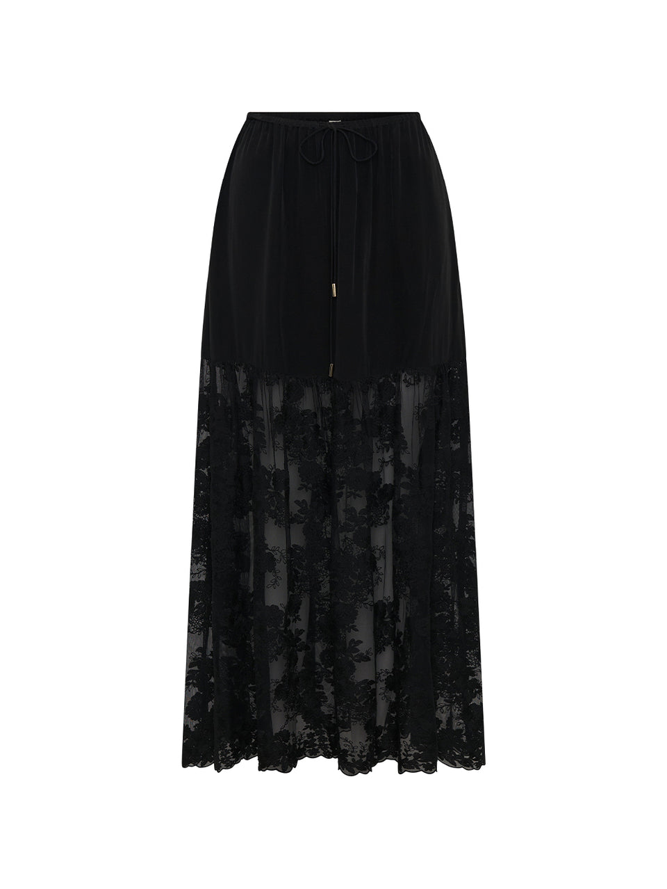 Black long skirt on a white background