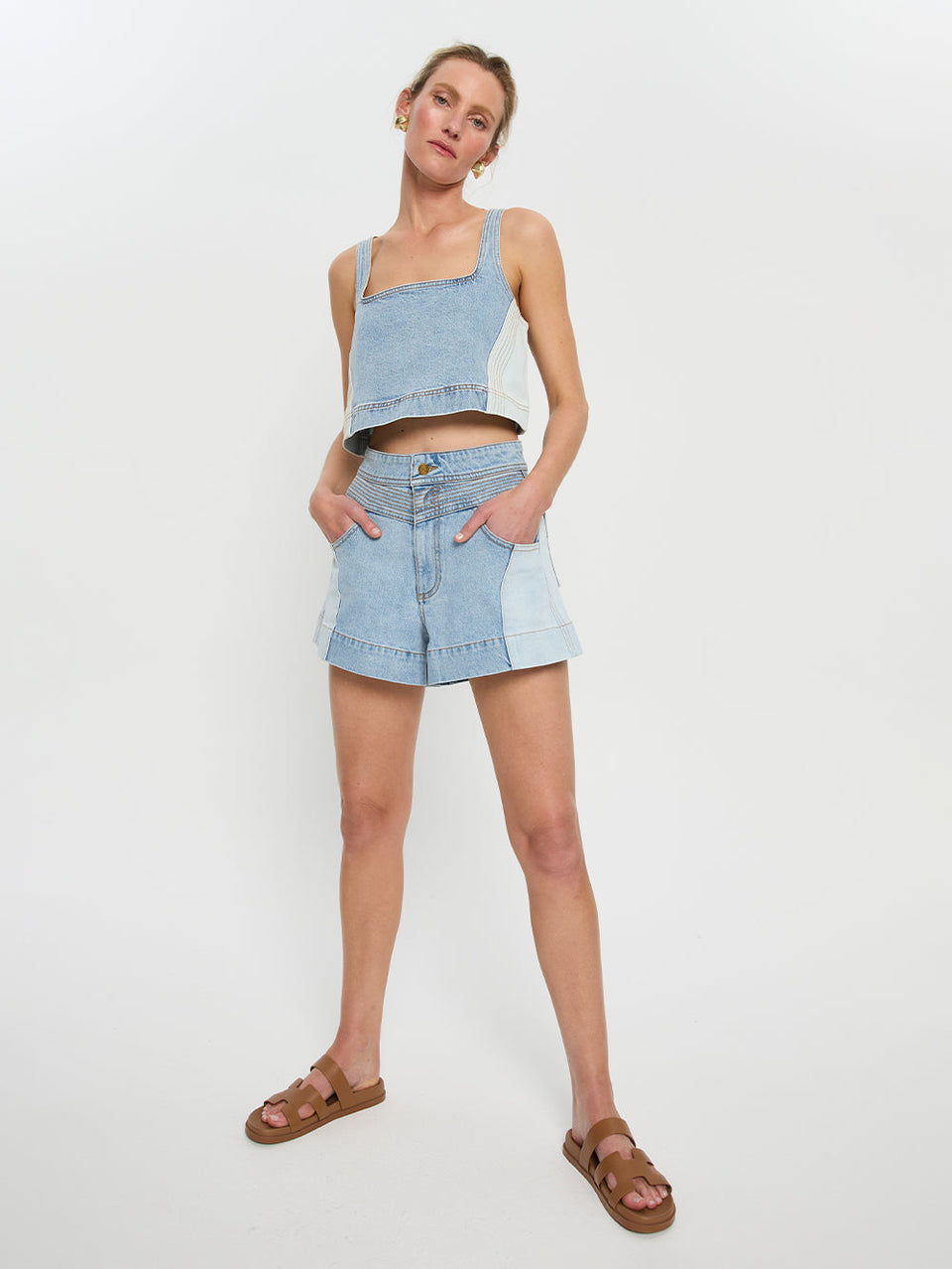 KIVARI Carla Denim Short Blue