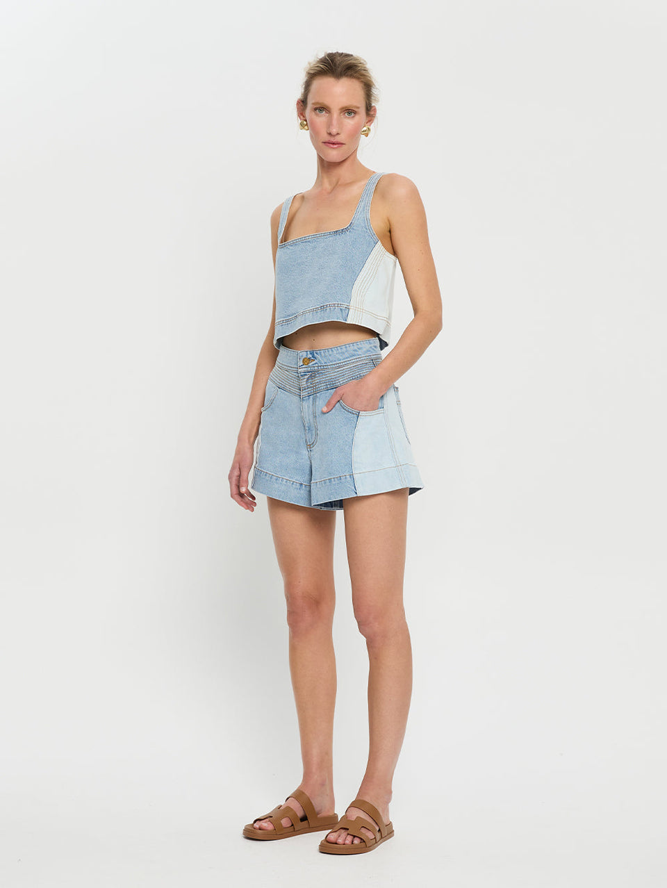 KIVARI Carla Denim Short Blue