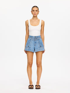 Celene Denim Shorts - Stonewash