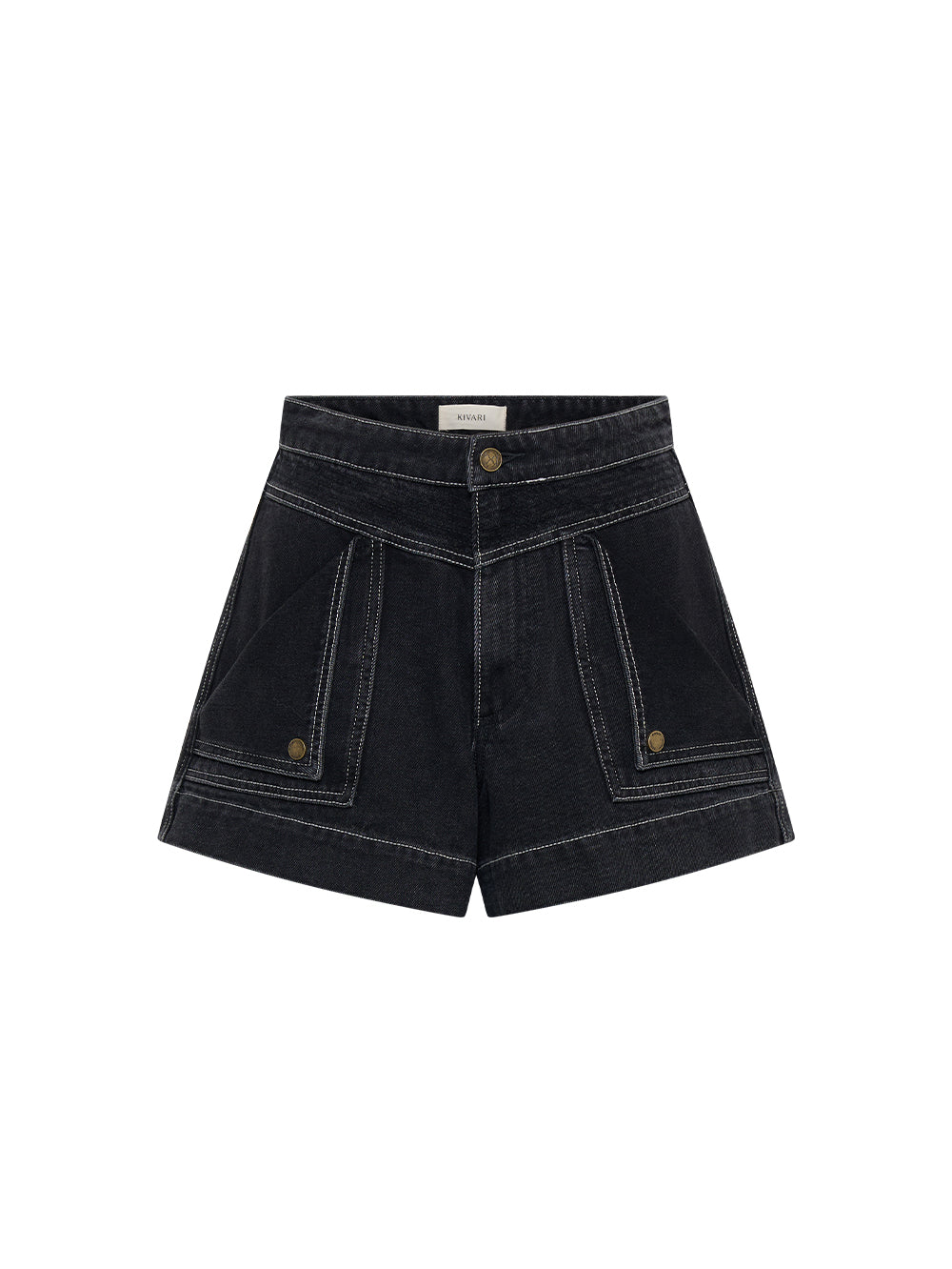 Celene Short Black KIVARI | Black denim shorts