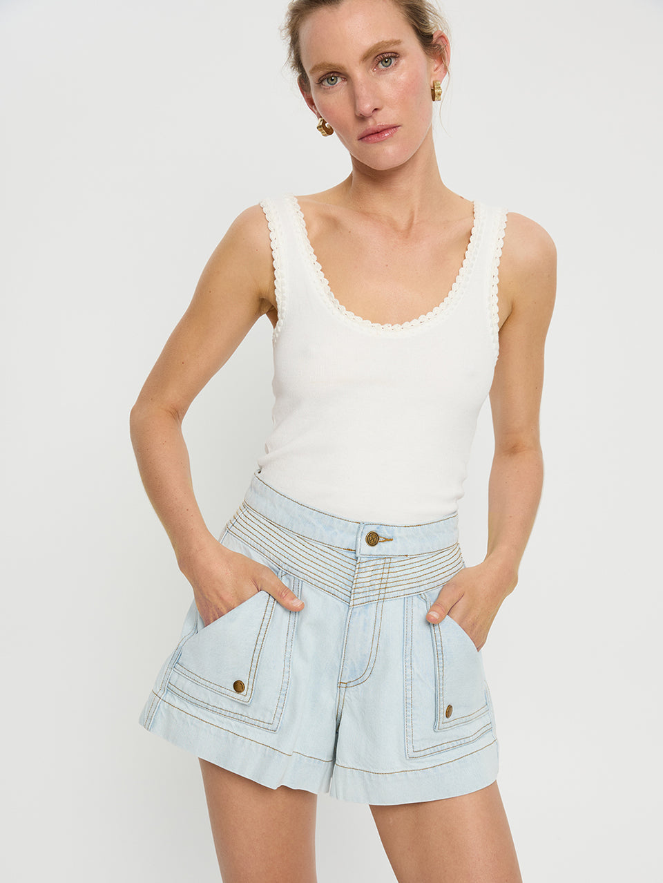 Celene Denim Short - Pale Blue