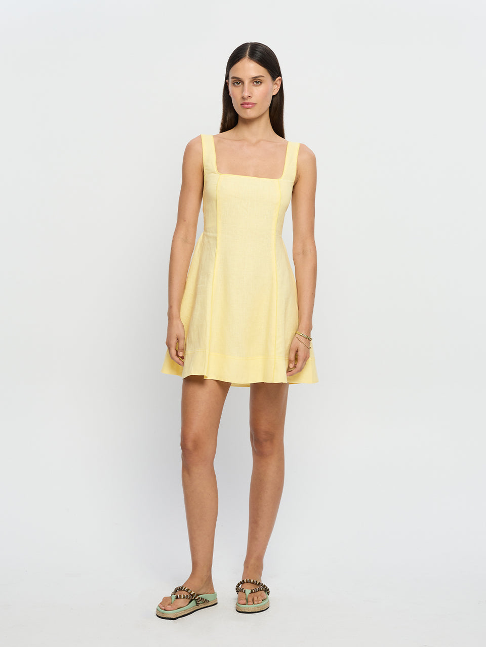 kassanda mini dress yellow Kysha Short Dress L