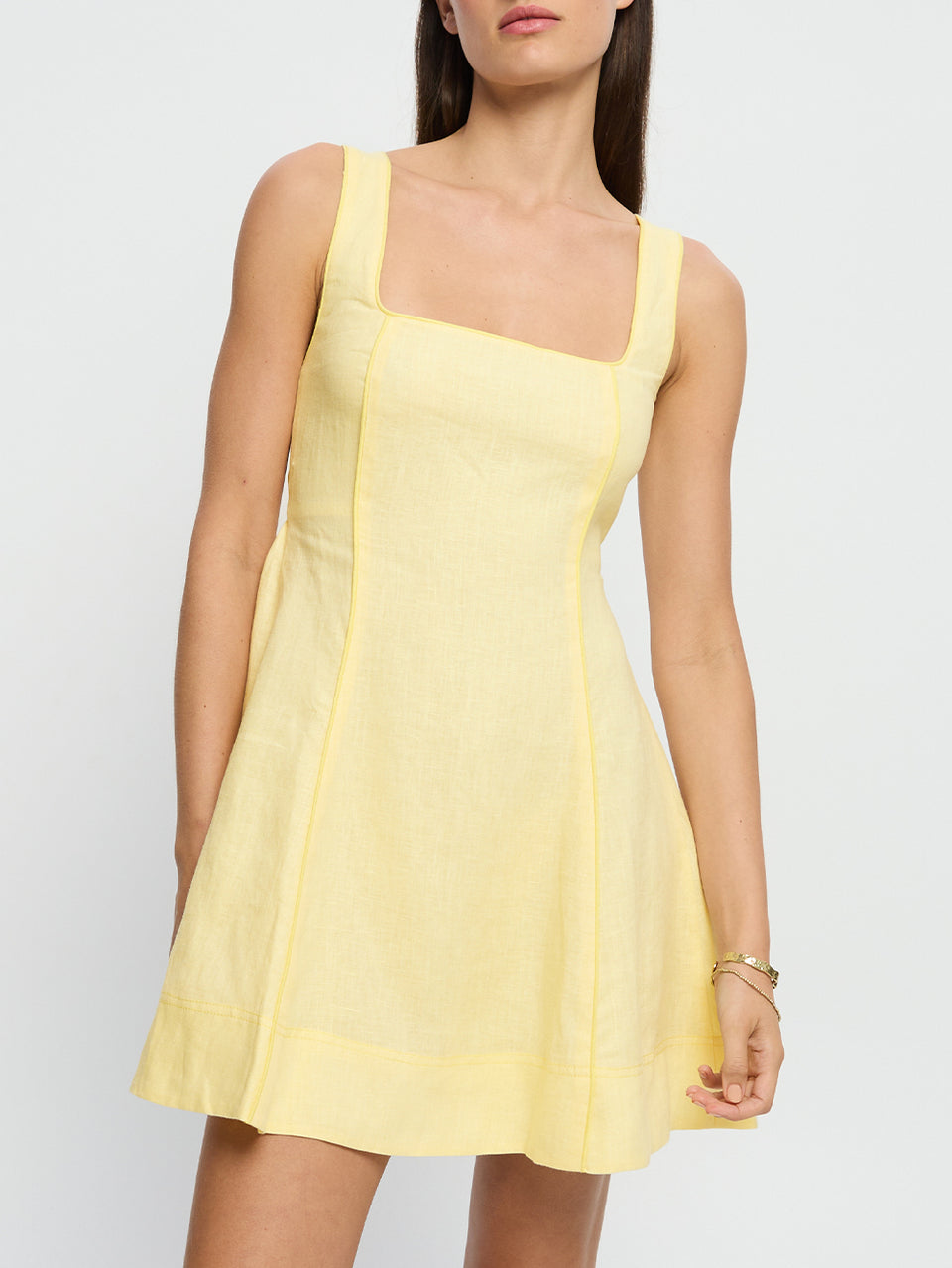 Jenna Strappy Mini Dress - Butter