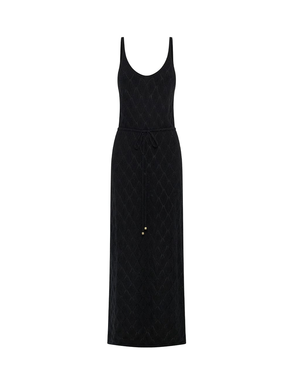 Claudia Strappy Midi Dress Black KIVARI | Back knit midi dress