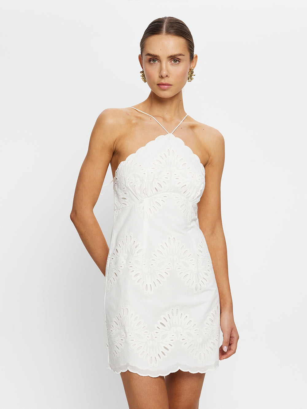 Danielle Mini Dress | Mini Dress With Embroidery Details | KIVARI