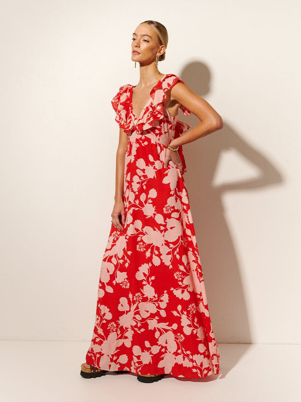 Delfina Ruffle Maxi Dress