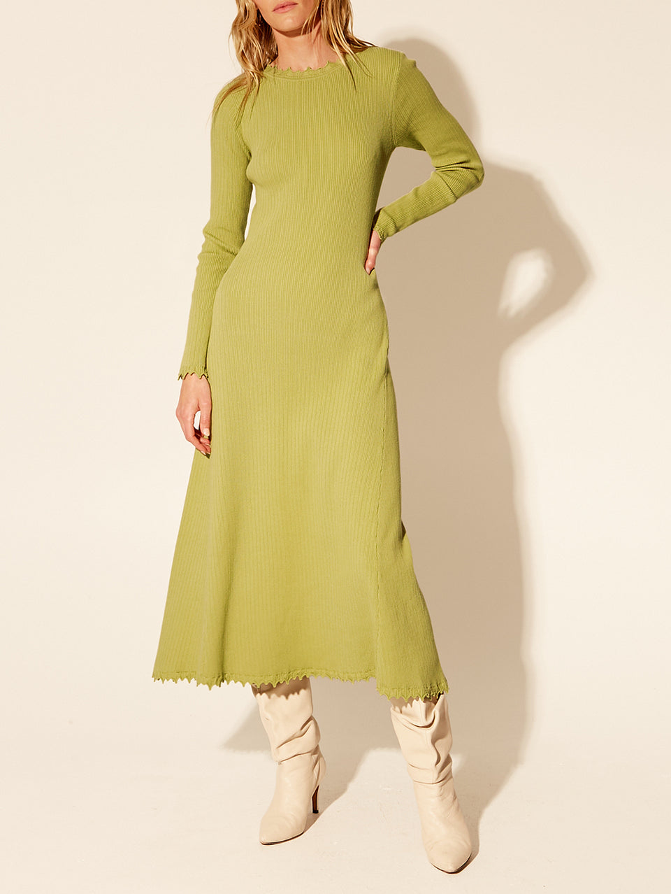 Model wearing KIVARI Diana Knit Dress