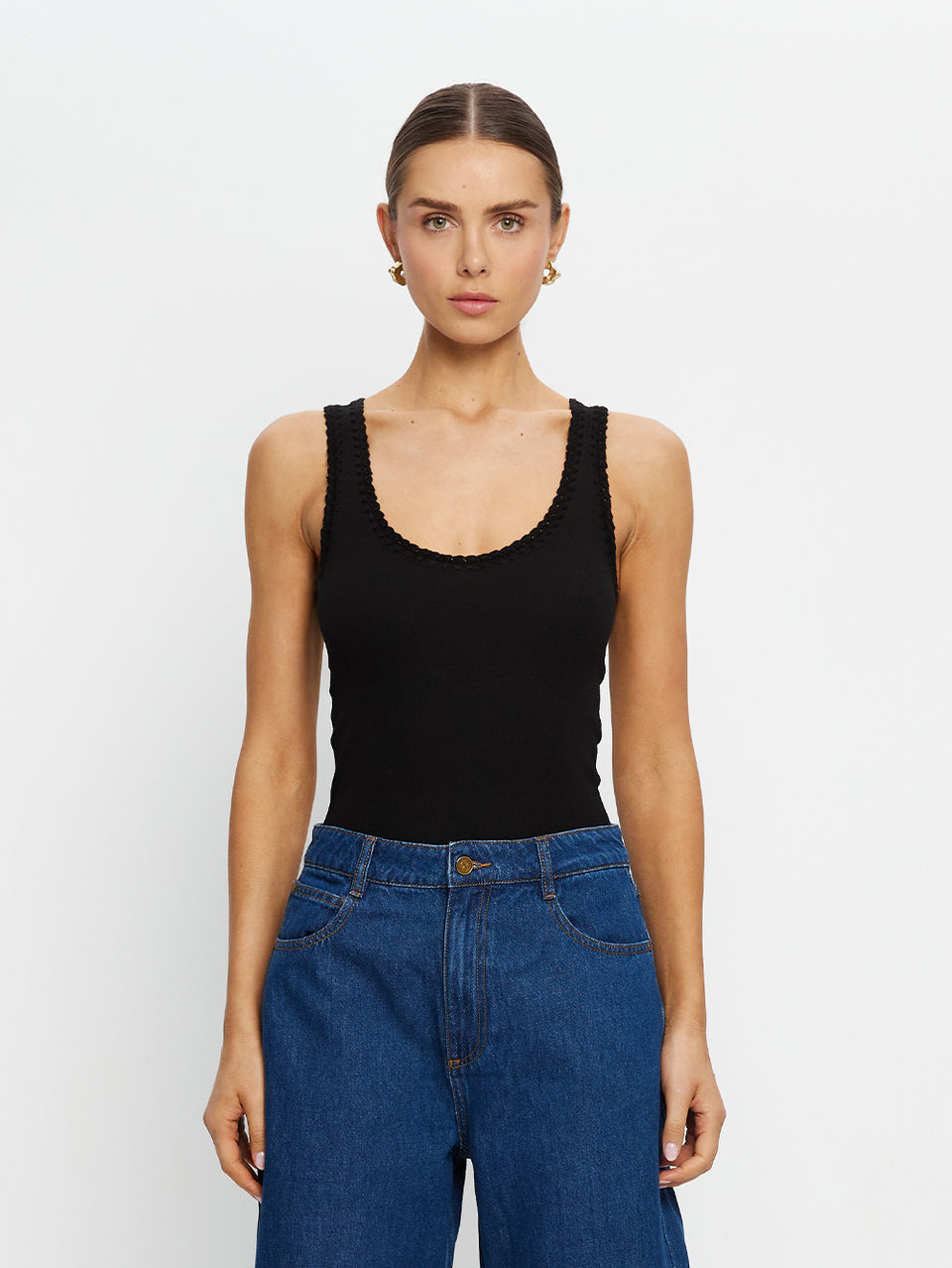 Tallulah Scoop Tank - Black