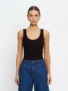 Tallulah Scoop Tank - Black