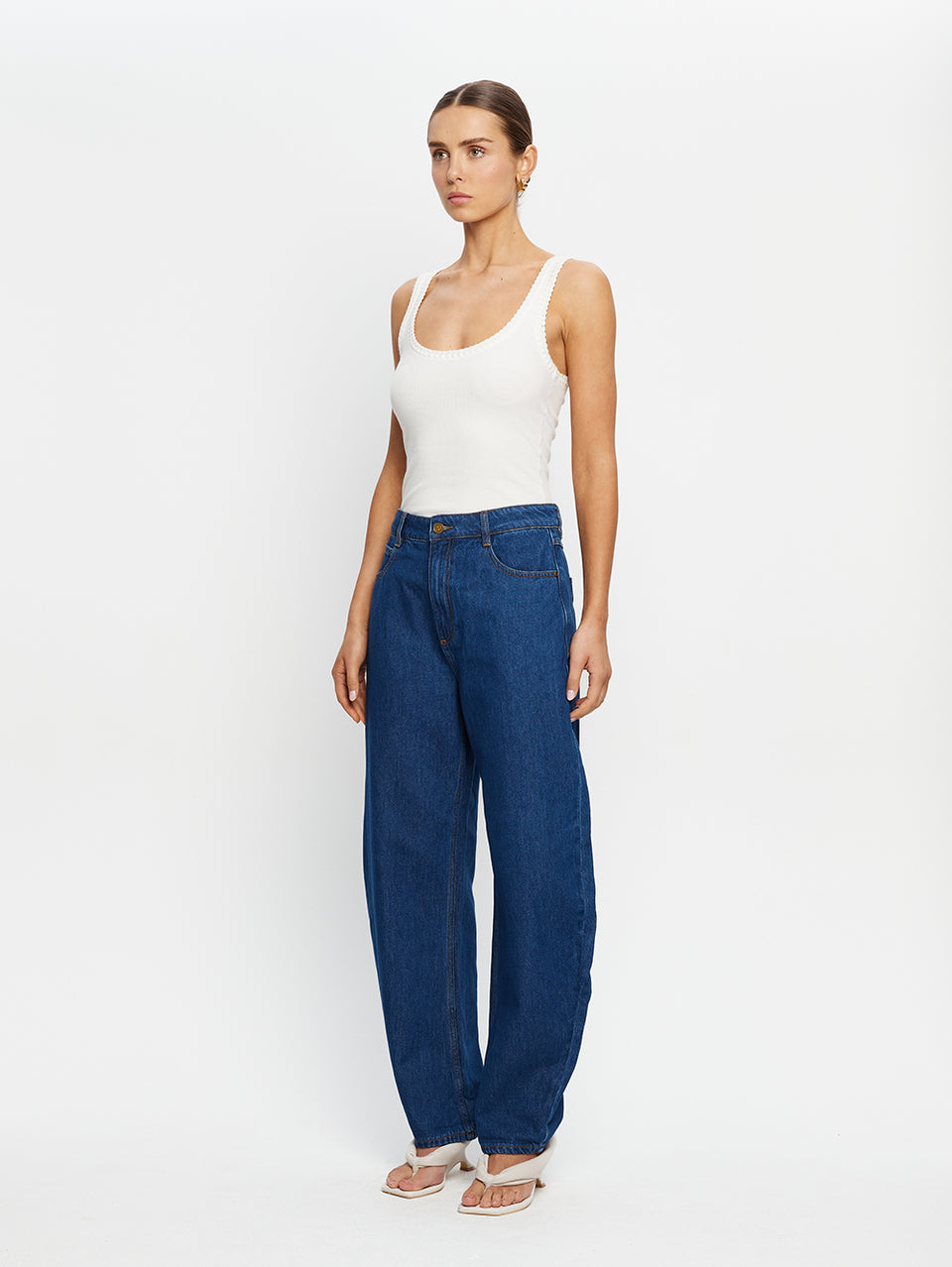 Tallulah Scoop Tank White