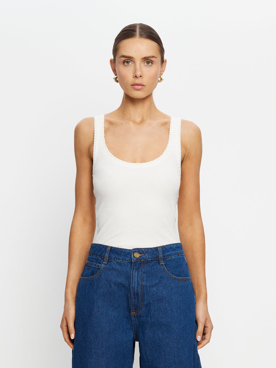 Tallulah Scoop Tank White