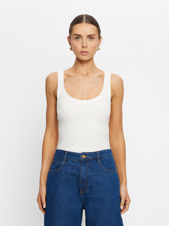 Tallulah Scoop Tank White