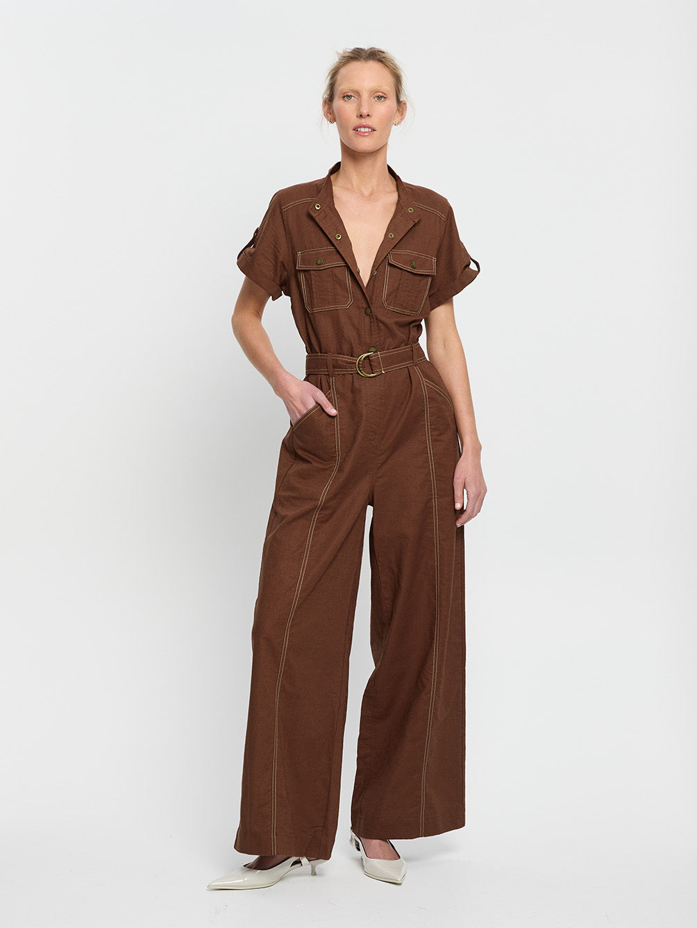 Ebony Jumpsuit Chocolate KIVARI International