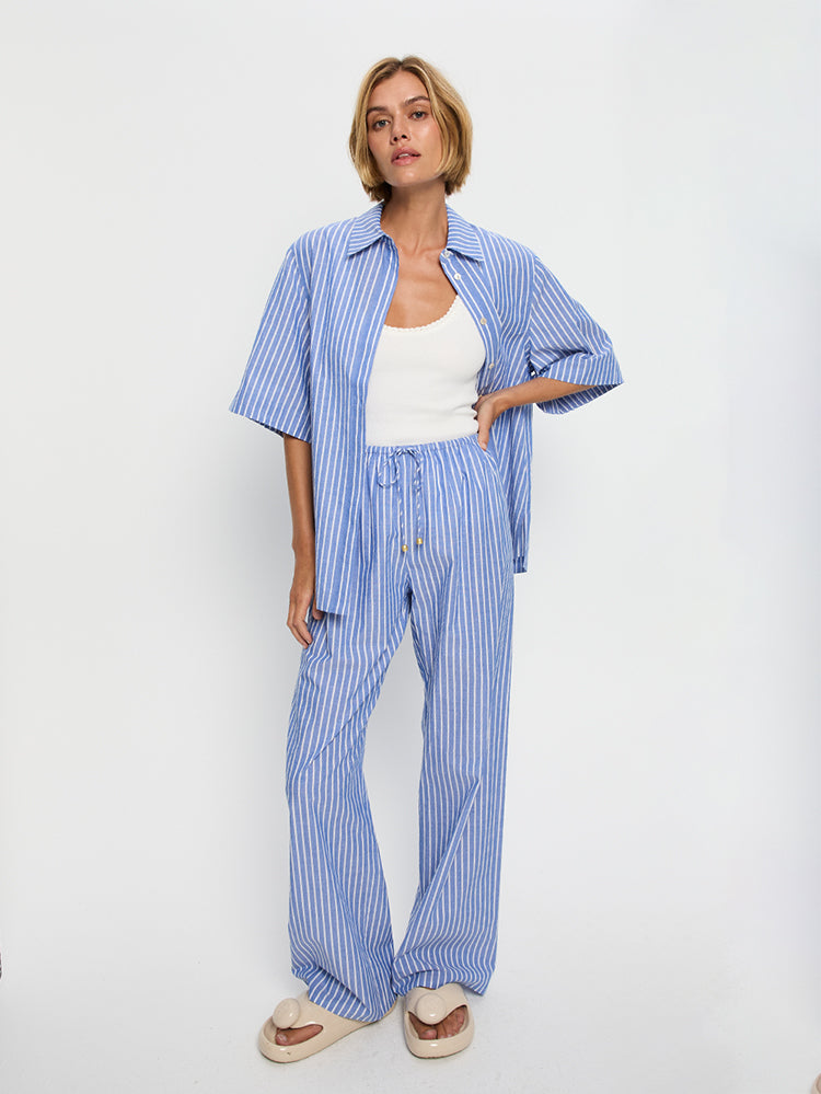 Elara Pant - Ocean Stripe