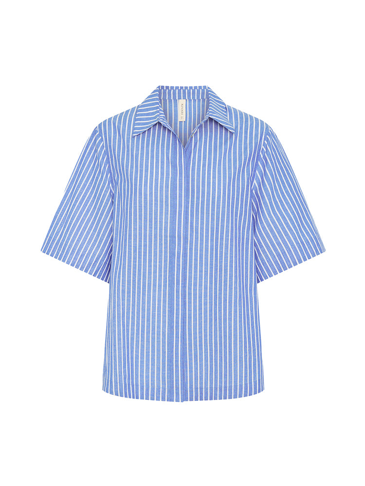 Elara Shirt - Ocean Stripe