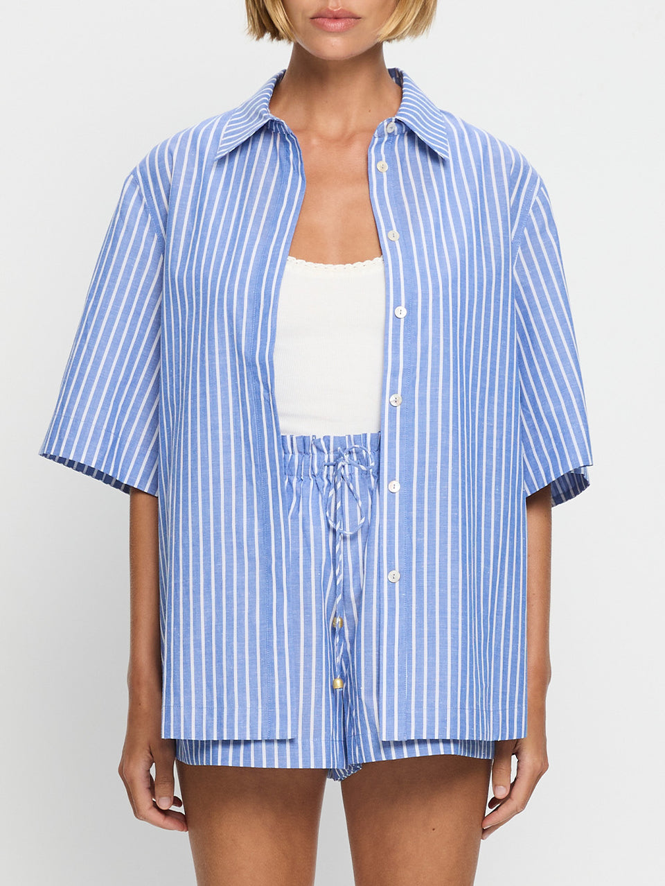 Elara Shirt - Ocean Stripe