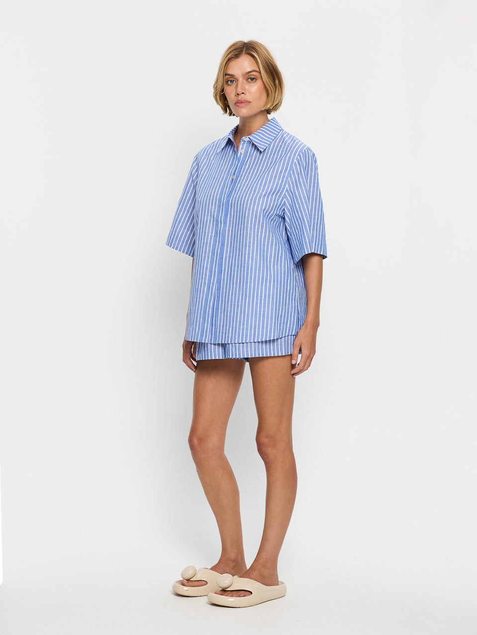 Elara Shirt - Ocean Stripe