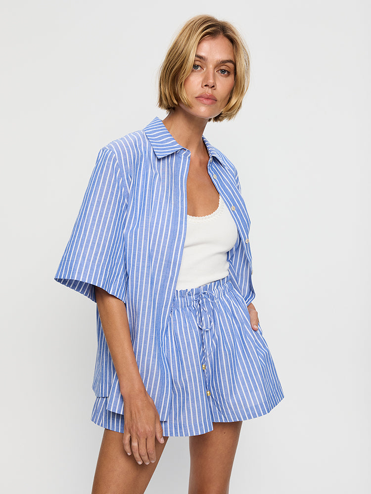 Elara Shirt - Ocean Stripe