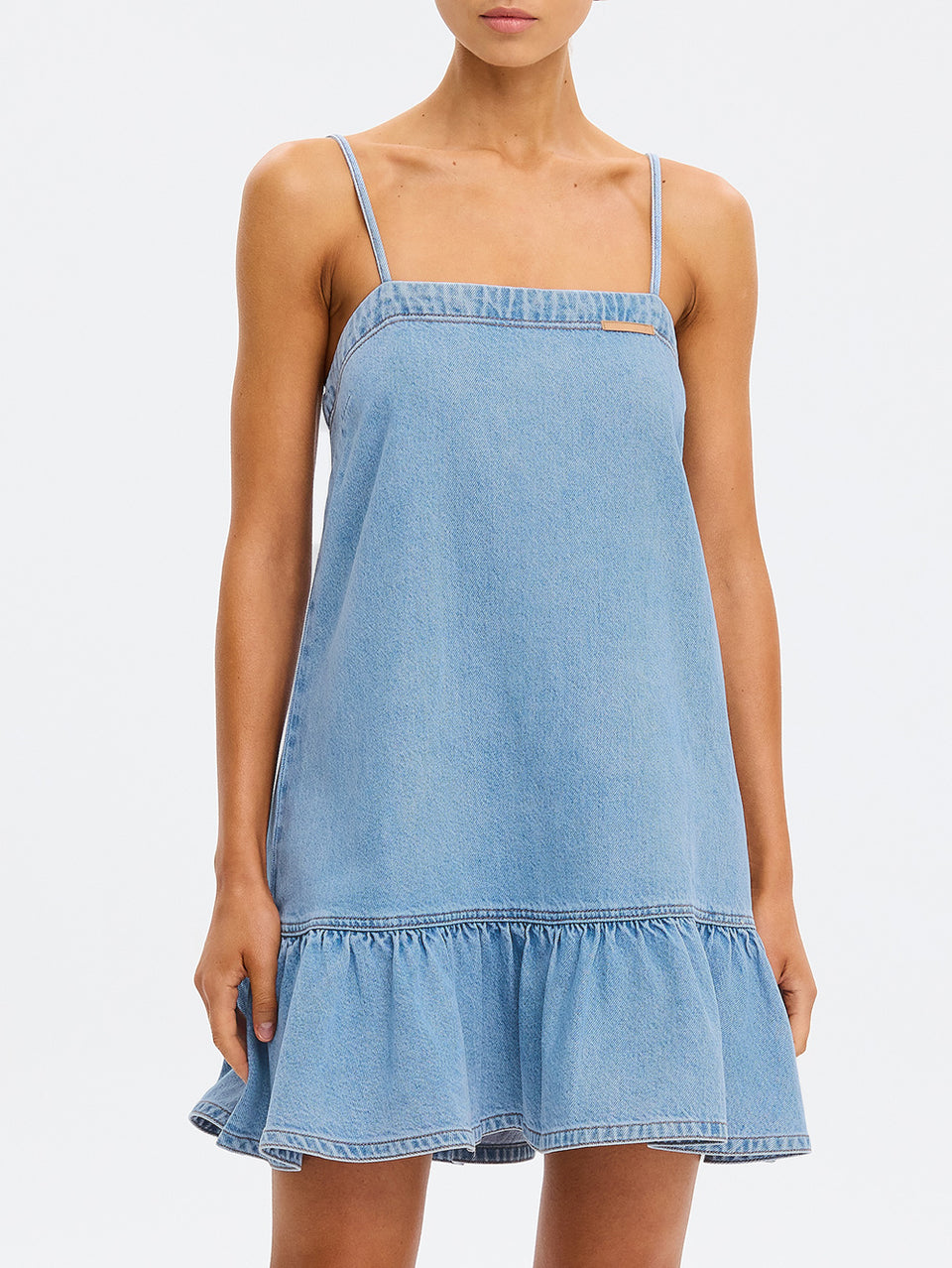 Emilie Denim Strappy Mini Dress, XS/6 | Kivari | Coastal Australian Fashion Emilie Denim Strappy Mini Dress, XS/6 | Kivari | Coastal Australian Fashion